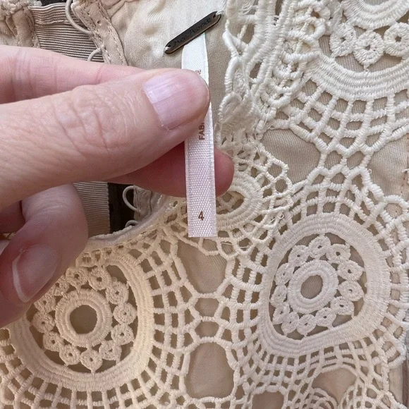 Free People off white lace sleeveless dress - Picture 6 of 9